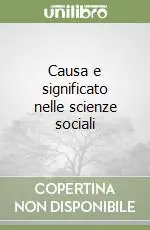 Saldi Causa e significato nelle scienze sociali