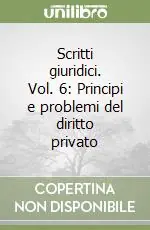 Acquista Ora Scritti giuridici. Vol. 6 Principi e problemi del diritto privato