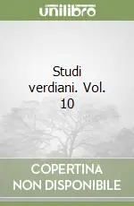 Compra Online Studi verdiani. Vol. 10