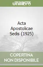 Acta Apostolicae Sedis (1925) Novità