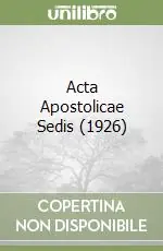Super Prezzo Acta Apostolicae Sedis (1926)