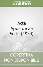 Offerta Acta Apostolicae Sedis (1930)