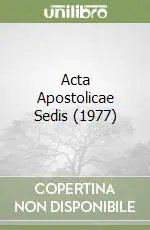 Subito Disponibile Acta Apostolicae Sedis (1977)