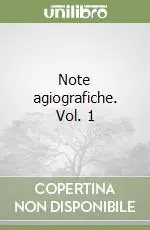 Note agiografiche. Vol. 1 Promozione