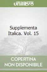 Supplementa Italica. Vol. 15 Compra Oggi Stesso
