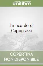 Promozione Esclusiva In ricordo di Capograssi