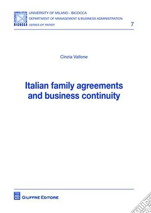 Occasione Italian family agreements and business continuity