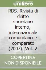 Offerta Del Giorno RDS. Rivista di diritto societario interno, internazionale comunitario e comparato (2007). Vol. 2