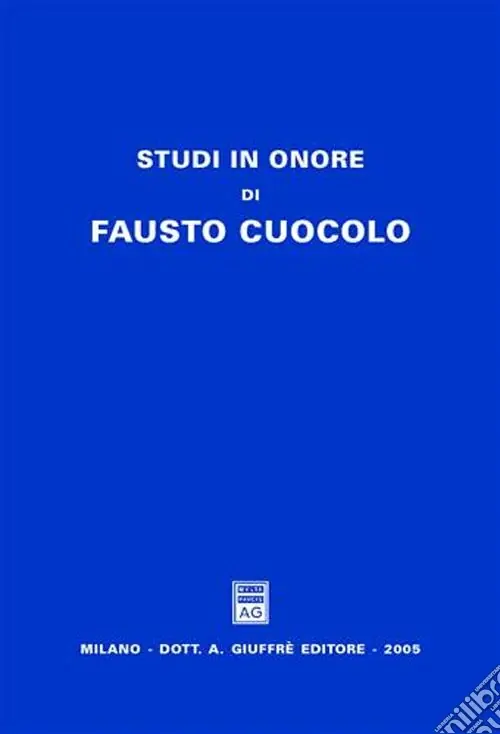 Offerta Limitata Studi in onore di Fausto Cuocolo