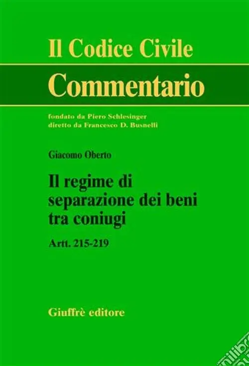 Il regime di separazione dei beni tra coniugi. Artt. 215-219 Promo Stagionale