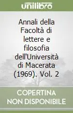 Annali della Facoltà di lettere e filosofia dell‘Università di Macerata (1969). Vol. 2 A Buon Prezzo