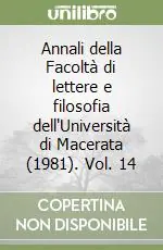 Annali della Facoltà di lettere e filosofia dell‘Università di Macerata (1981). Vol. 14 A Buon Prezzo