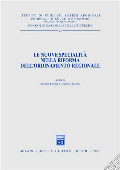 Promozione Esclusiva Le nuove specialità nella riforma dell‘ordinamento regionale