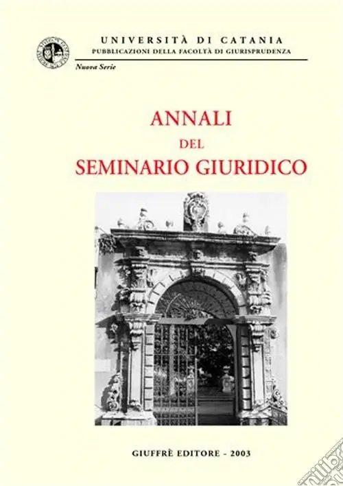 Annali del seminario giuridico (2001-2002) Direttamente Dal Produttore