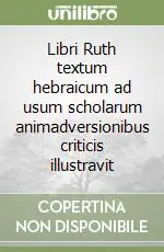 Saldi Libri Ruth textum hebraicum ad usum scholarum animadversionibus criticis illustravit
