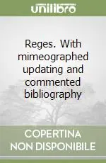Sconto Reges. With mimeographed updating and commented bibliography
