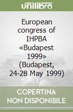 Sconto European congress of IHPBA «Budapest 1999» (Budapest, 24-28 May 1999)