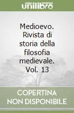 Sconto Medioevo. Rivista di storia della filosofia medievale. Vol. 13