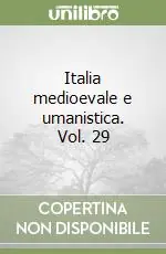 Italia medioevale e umanistica. Vol. 29 Saldi