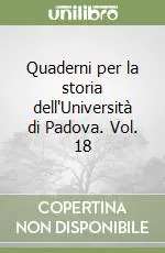 Quaderni per la storia dell‘Università di Padova. Vol. 18 Popolare