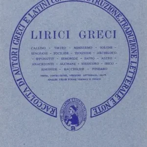 Consegna Rapida Lirici greci. Versione interlineare