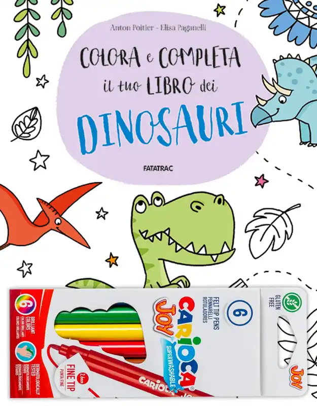 Reso Gratuito Colora e completa il tuo libro dei dinosauri
