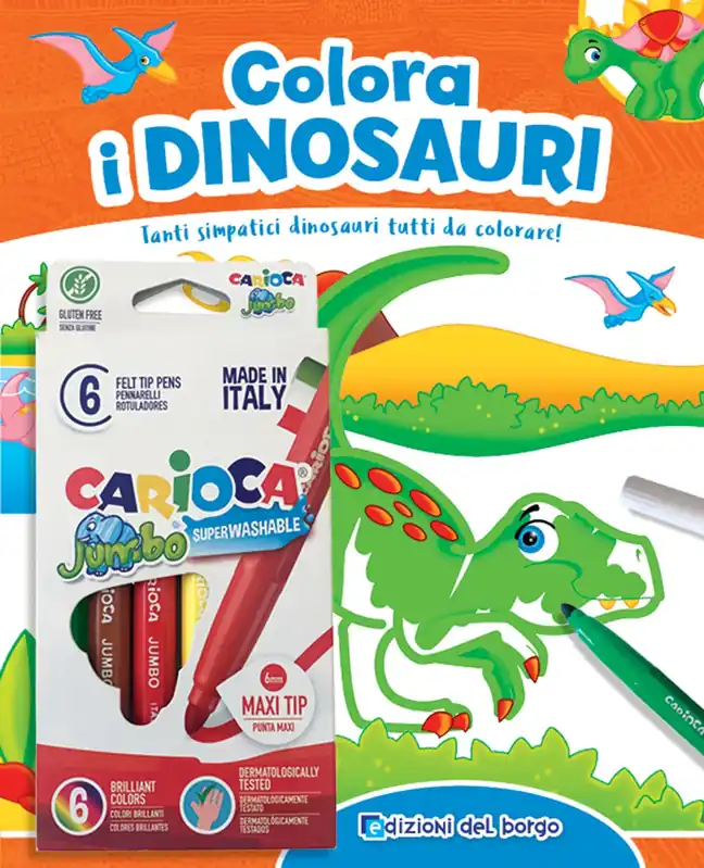 Occasione Colora i Dinosauri + pennarelli Tanti simpatici dinosauri tutti da colorare!