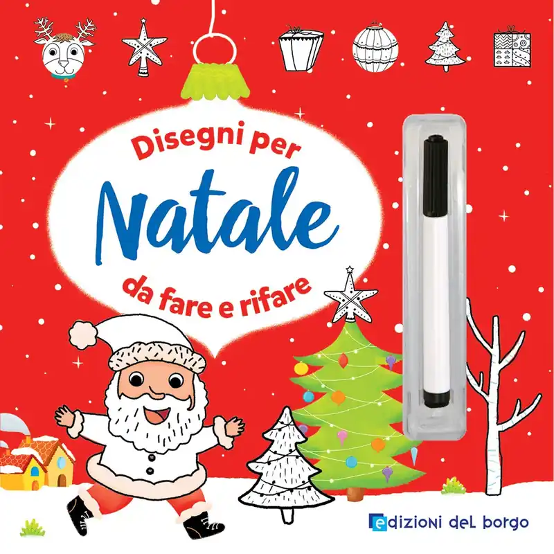 Disegni per Natale da fare e rifare Con pennarello con inchiostro a base d‘acqua Subito Disponibile