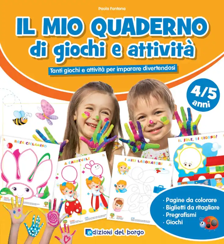 Il mio quaderno di giochi e attività 4/5 + pennarelli Tanti giochi e attività per imparare divertendosi Promo Stagionale