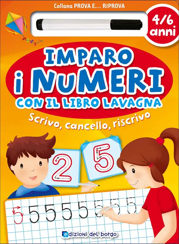 Prezzo Ridotto Imparo i numeri con il libro lavagna - 4/6 anni Scrivo, cancello, riscrivo - Con pennarello con inchiostro a base d‘acqua