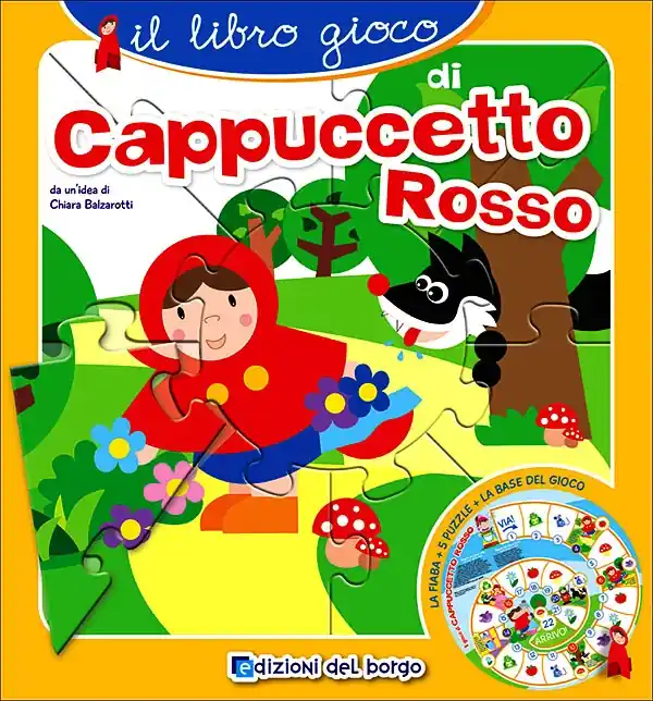 Il libro gioco di Cappuccetto Rosso La fiaba + 5 puzzle + la base del gioco Compra Oggi Stesso