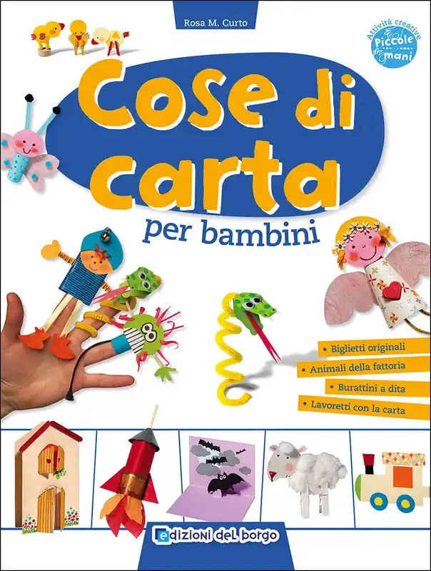 Cose di carta per bambini Biglietti originali - Animali della fattoria - Burattini a dita - Lavoretti con la carta Vendita Finale