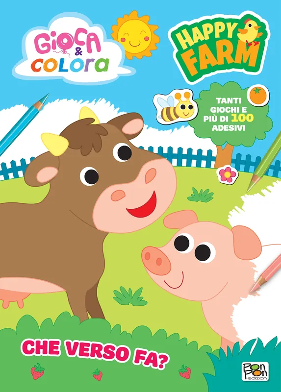 Happy Farm. Gioca & Colora. Che verso fa? Ordina Subito