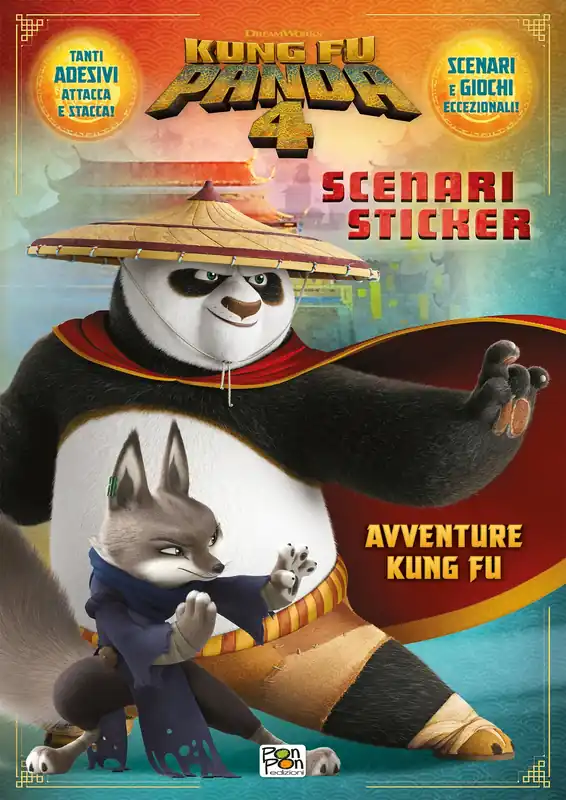 Occasione Imperdibile Kung Fu Panda 4. Scenari sticker. Avventure Kung Fu