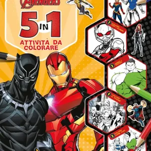 Avengers 5 in 1 attività da colorare Con più di 60 adesivi Nuovo Arrivo