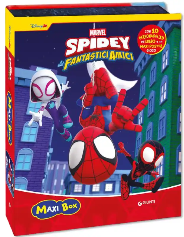 Spidey Maxi Box Con 10 personaggi 3d, un libro e un maxi poster gioco Ordina Subito